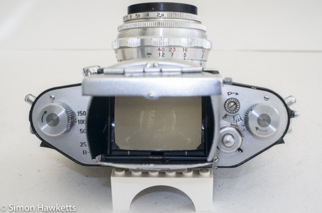 Exakta Exa version 4 - magnified viewfinder