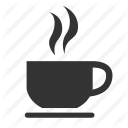 breakfast, cafe, coffee, coffee shop, cup, drink, hot icon