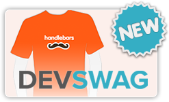 Buy Handlebars swag on DevSwag!
