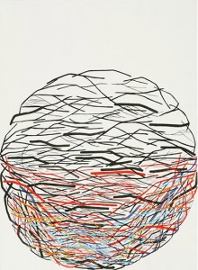 Shaun O'Dell - Hymn Of Oblivion Part 2: Natures Response (The Hex), 2007, Ink and Gouache on paper, 29¾\