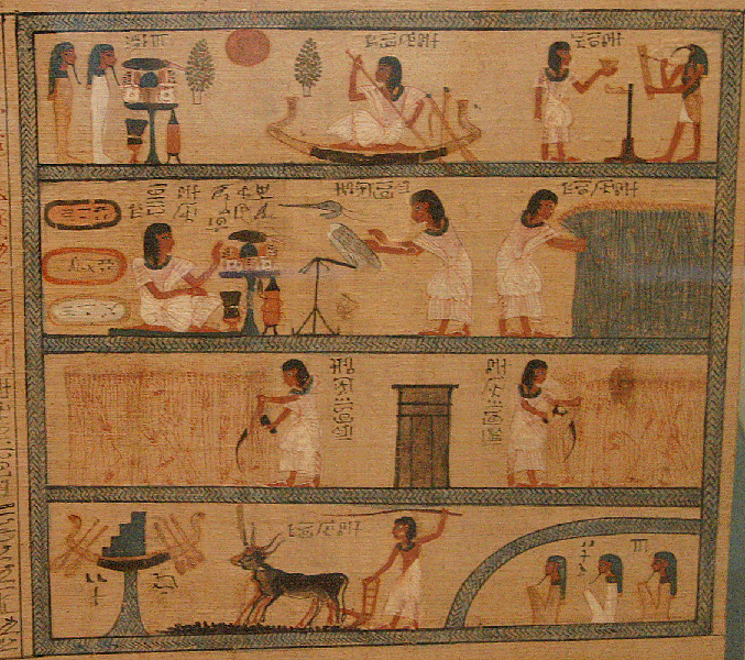 Figure 10. Parts or progressions of a story may be conveyed in several scenes in different registers, like comic strips.