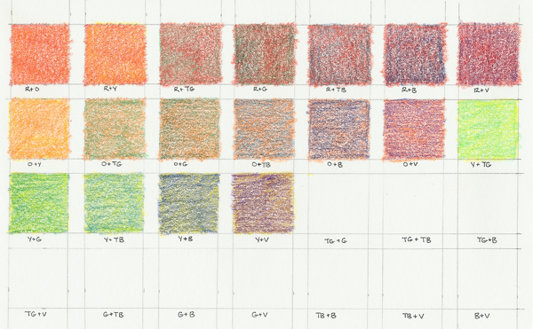 Pencil in second layer of yellows