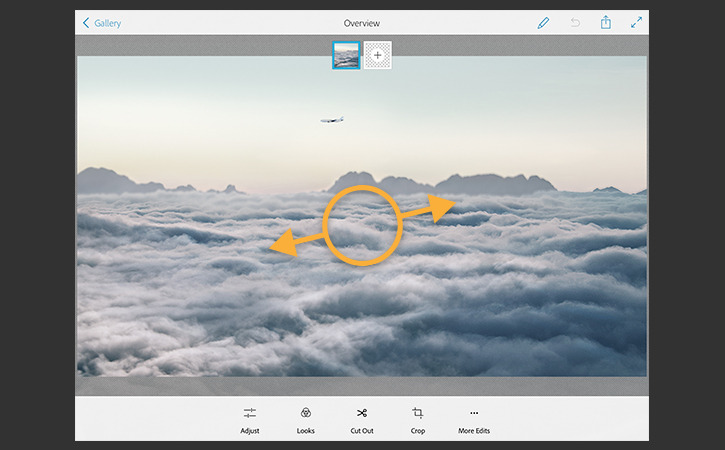 Start a new photo composite in Photoshop Mix