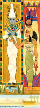 Isis (right) and Osiris.