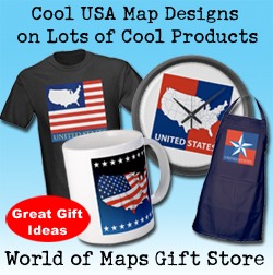 map gifts and products, tshirts, mugs, clocks, 