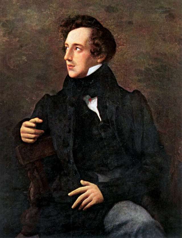 Felix Mendelssohn, painting by Wilhelm Hensel.