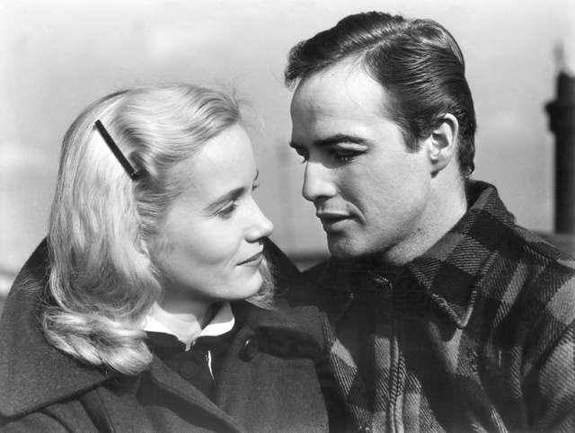 Eva Marie Saint and Marlon Brando in On the Waterfront
