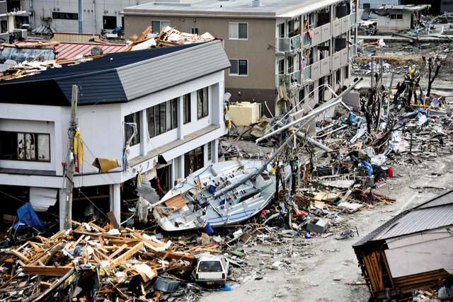 wreckage from Japan earthquake and tsunami of 2011