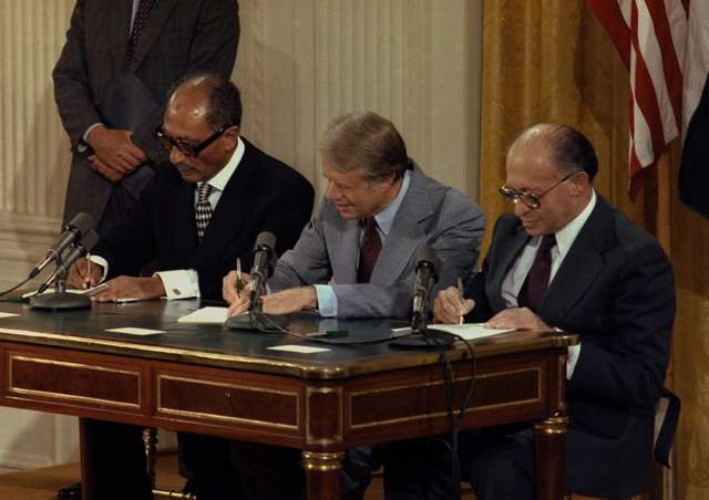 Anwar Sadat, Jimmy Carter, and Menachem Begin