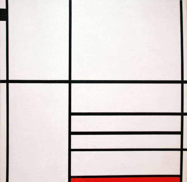Mondrian, Piet: Composition in White, Black, and Red