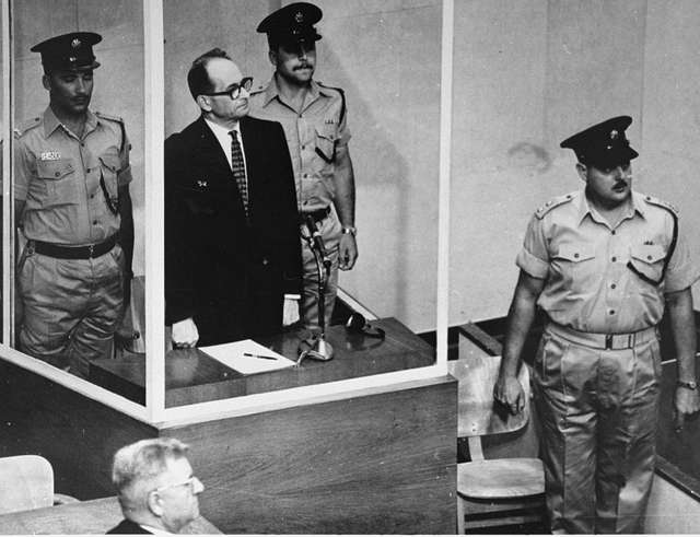 Adolf Eichmann receiving his sentence