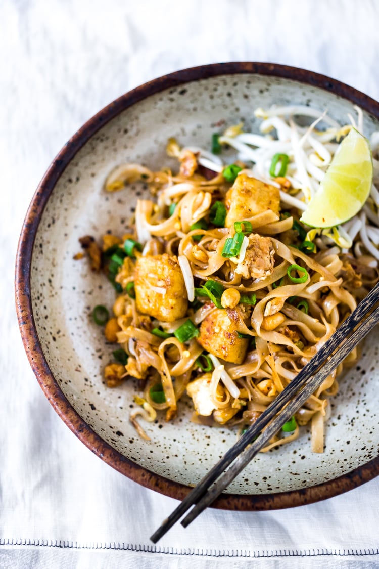 The best Pad Thai, made with simple accessible ingredients that is fully customizable! Make this with your choice of chicken, shrimp or tofu! Simple, easy and fast with the BEST flavor! 
