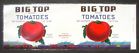 Can Label Big Top Tomatoes Sunbury PA Circus Stecher Litho