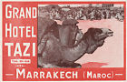 vintage luggage label GRAND HOTEL TAZI Marrakech Morocco