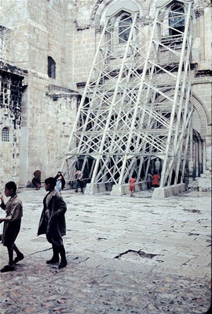 Entrance  to the Church of the Holy Sephulchre