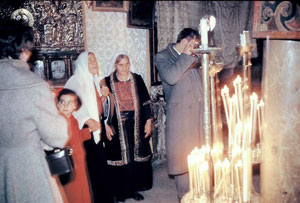 Inside the  Church of the Nativity